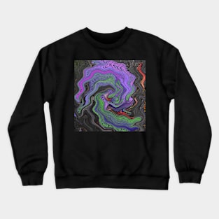 Abstract Neon Iris Digital Art Crewneck Sweatshirt